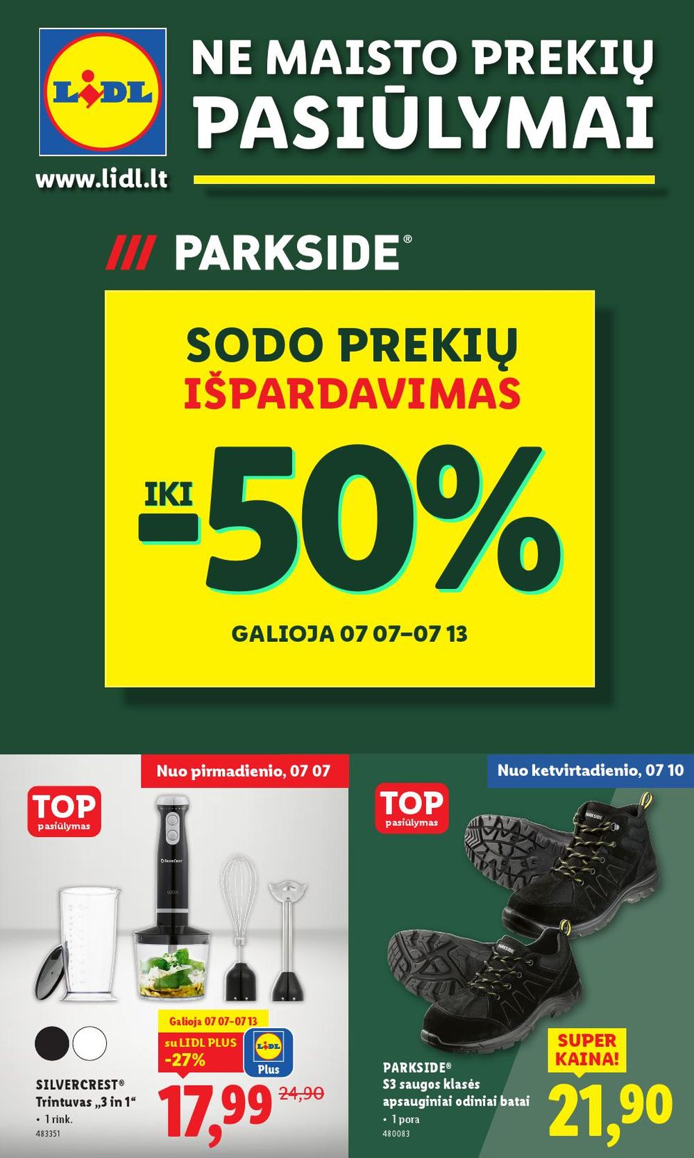 LIDL - Ne maisto prekių pasiūlymai (2025 07 07 - 2025 07 13) | 1