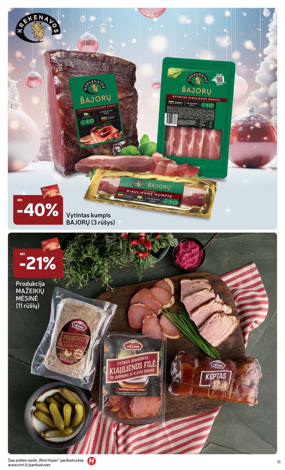 RIMI - Žiemos ŠVENČIŲ maisto prekių katalogas (2025 12 02 - 2026 01 05) | 31