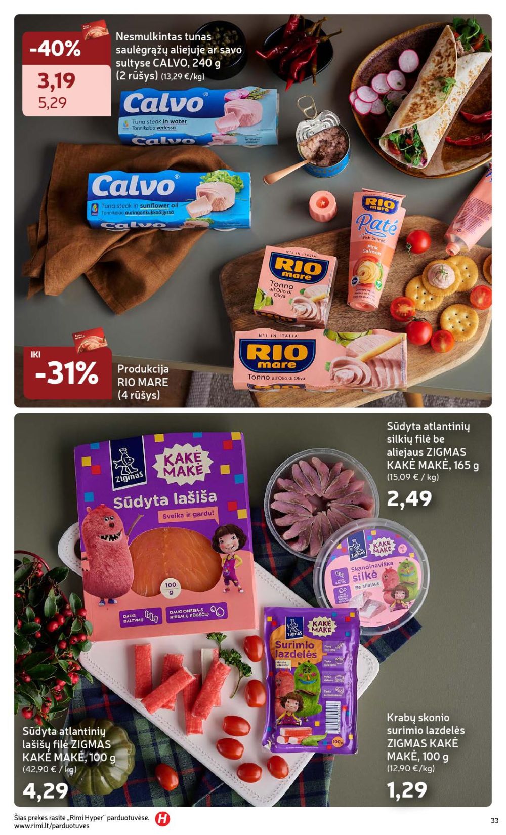 RIMI - Žiemos ŠVENČIŲ maisto prekių katalogas (2025 12 02 - 2026 01 05) | 33