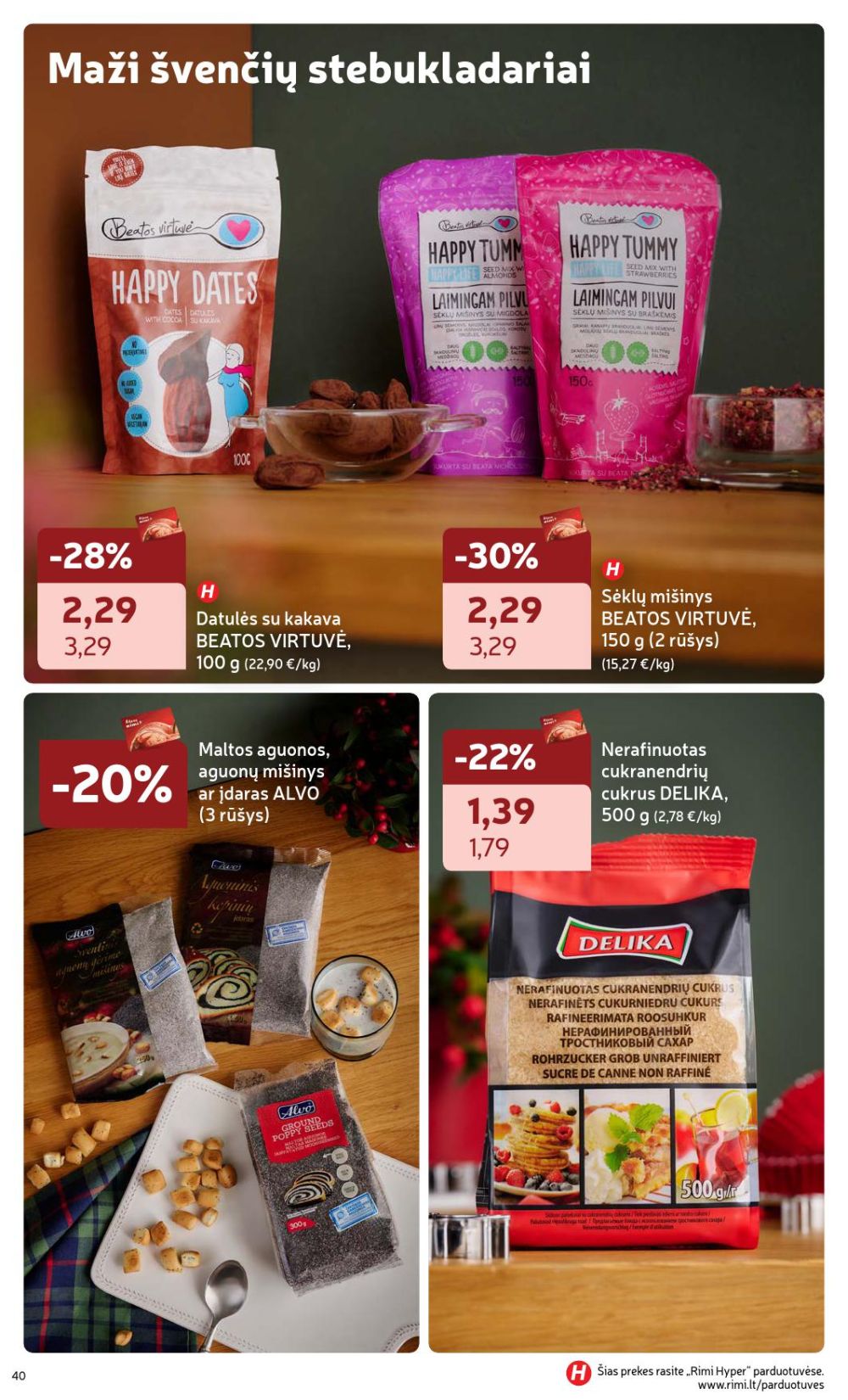 RIMI - Žiemos ŠVENČIŲ maisto prekių katalogas (2025 12 02 - 2026 01 05) | 40
