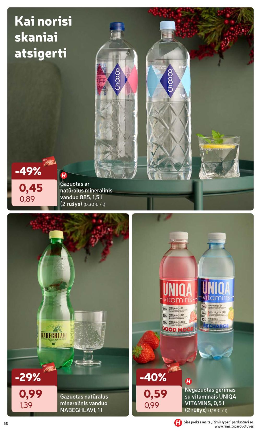 RIMI - Žiemos ŠVENČIŲ maisto prekių katalogas (2025 12 02 - 2026 01 05) | 58