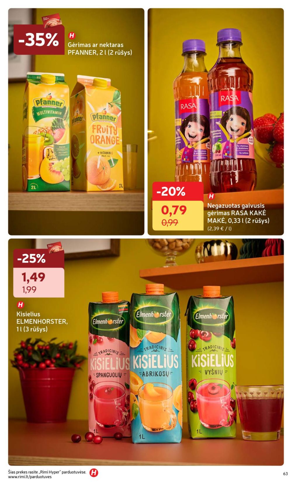 RIMI - Žiemos ŠVENČIŲ maisto prekių katalogas (2025 12 02 - 2026 01 05) | 63