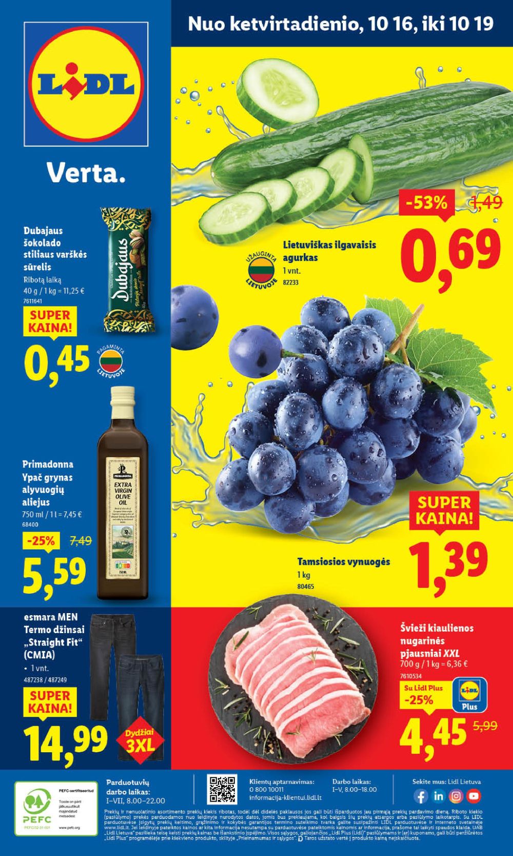 LIDL - Maisto prekių pasiūlymai (2025 10 16 - 2025 10 19) | 1