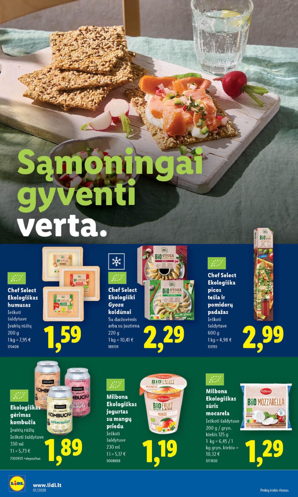 LIDL - Maisto prekių pasiūlymai (2025 12 29 - 2026 01 04) | 12