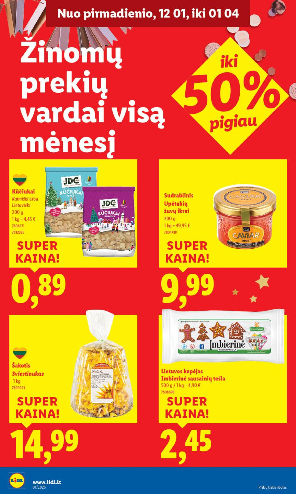 LIDL - Maisto prekių pasiūlymai (2025 12 29 - 2026 01 04) | 16