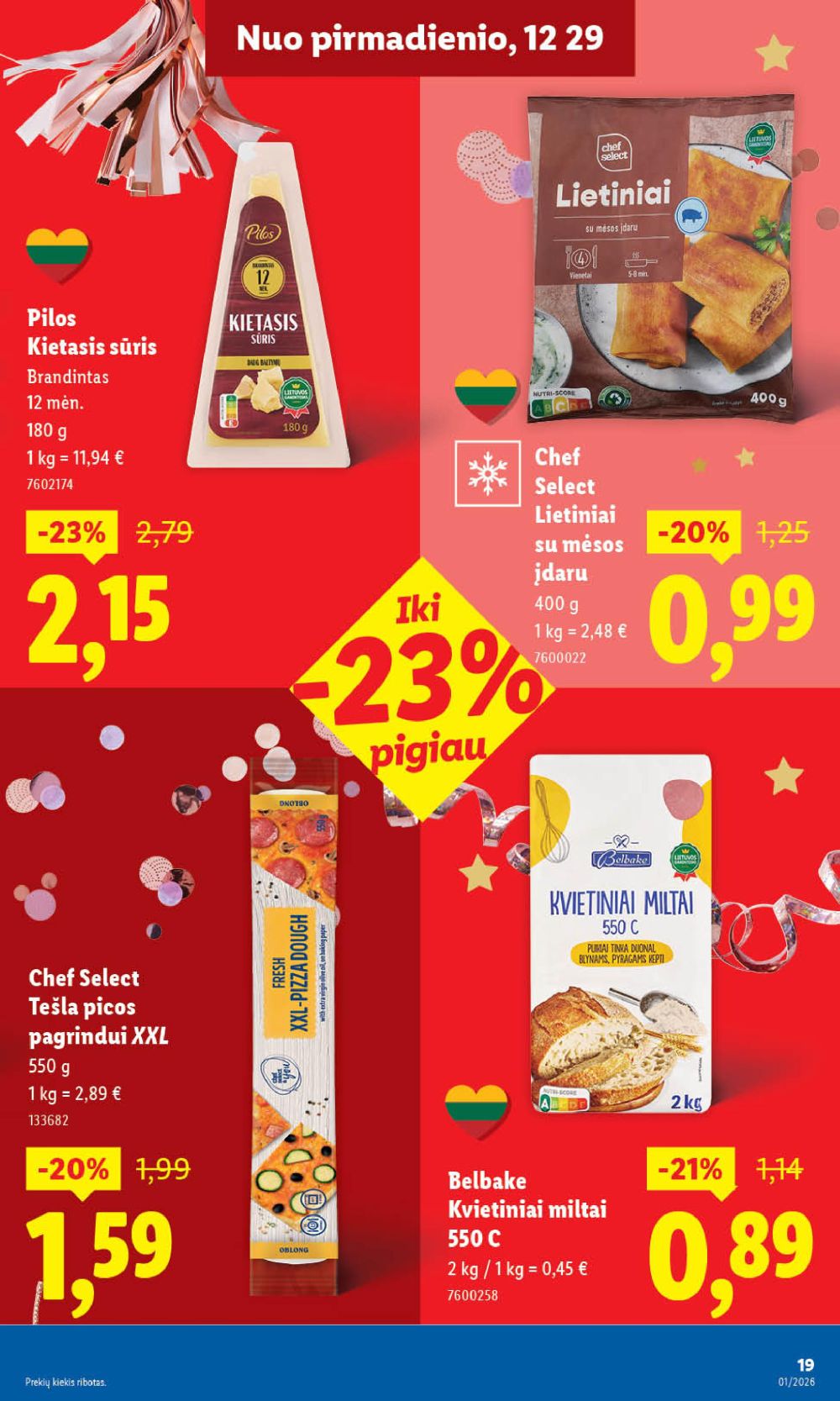 LIDL - Maisto prekių pasiūlymai (2025 12 29 - 2026 01 04) | 19