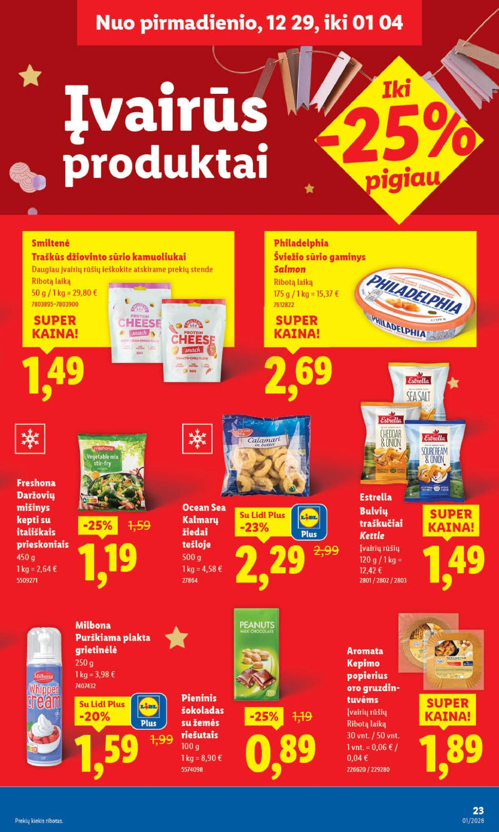 LIDL - Maisto prekių pasiūlymai (2025 12 29 - 2026 01 04) | 23