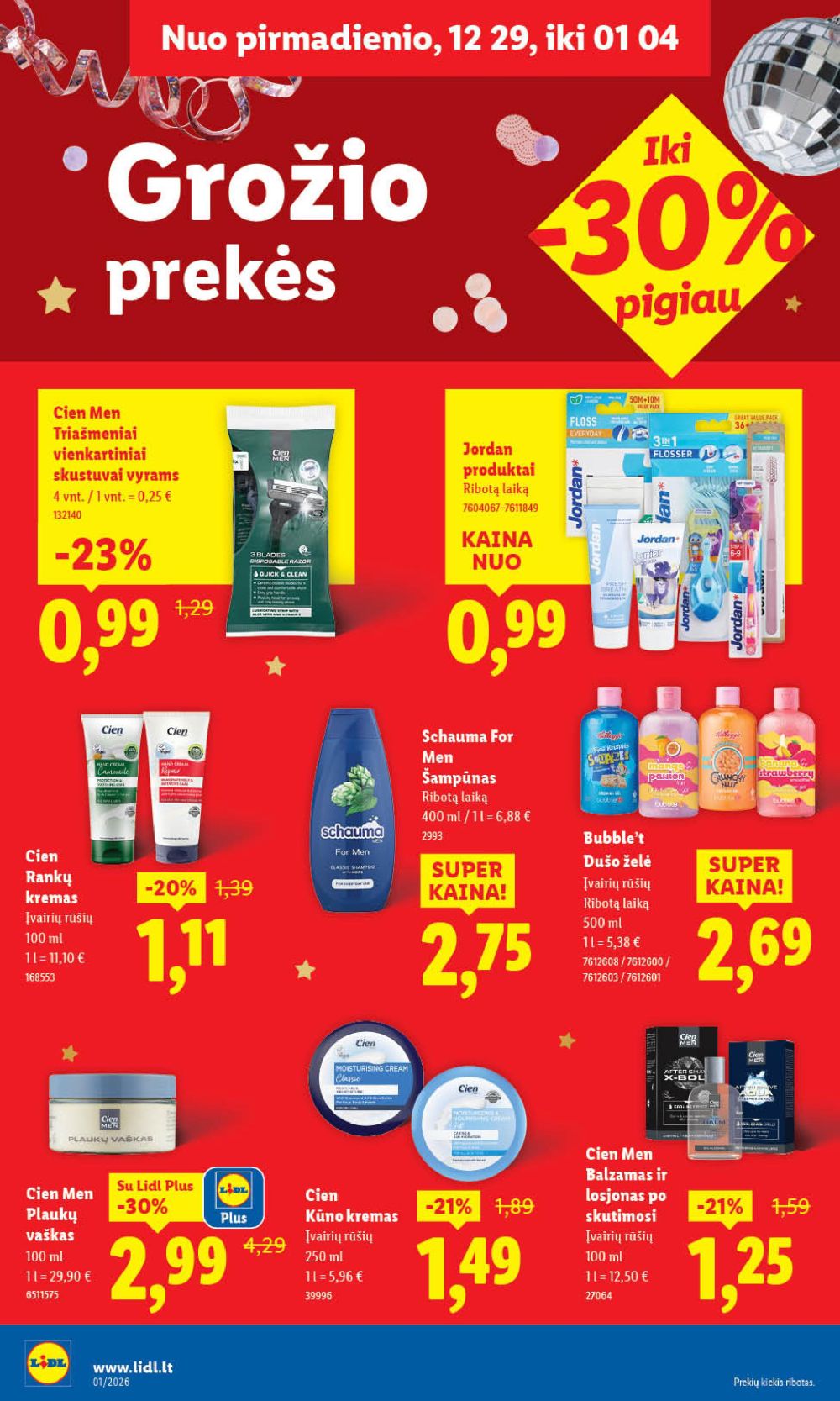 LIDL - Maisto prekių pasiūlymai (2025 12 29 - 2026 01 04) | 30