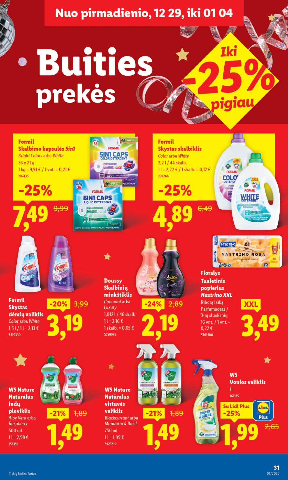 LIDL - Maisto prekių pasiūlymai (2025 12 29 - 2026 01 04) | 31