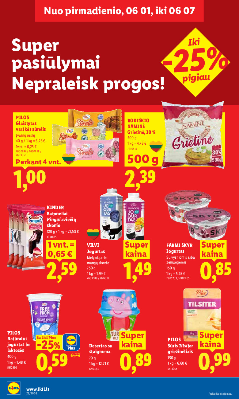 MAISTO PREKIŲ PASIŪLYMAI (2026-06-01 - 2026-06-07) | 16