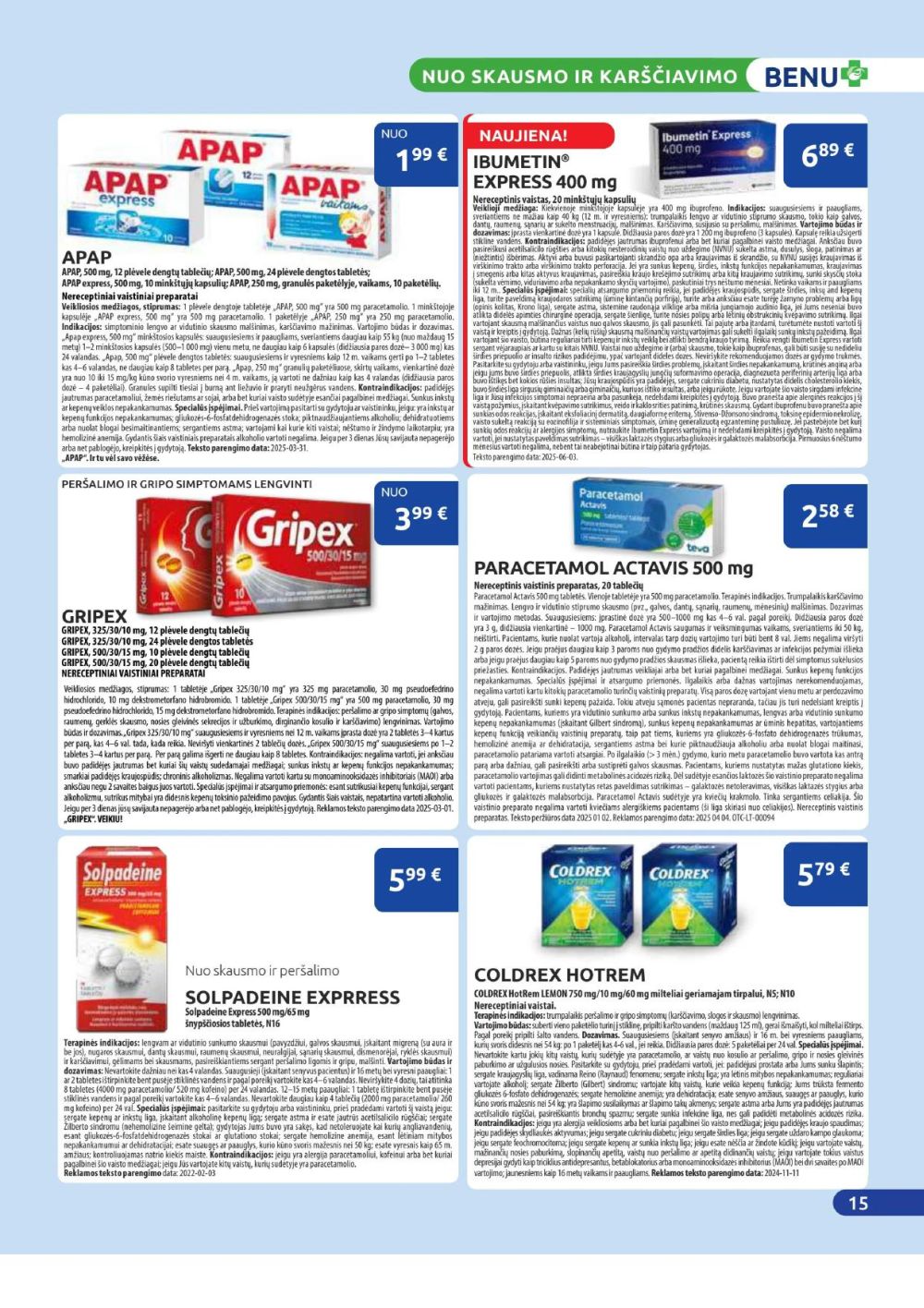 BENU VAISTINĖ (2025 11 01 - 2025 11 30) | 15