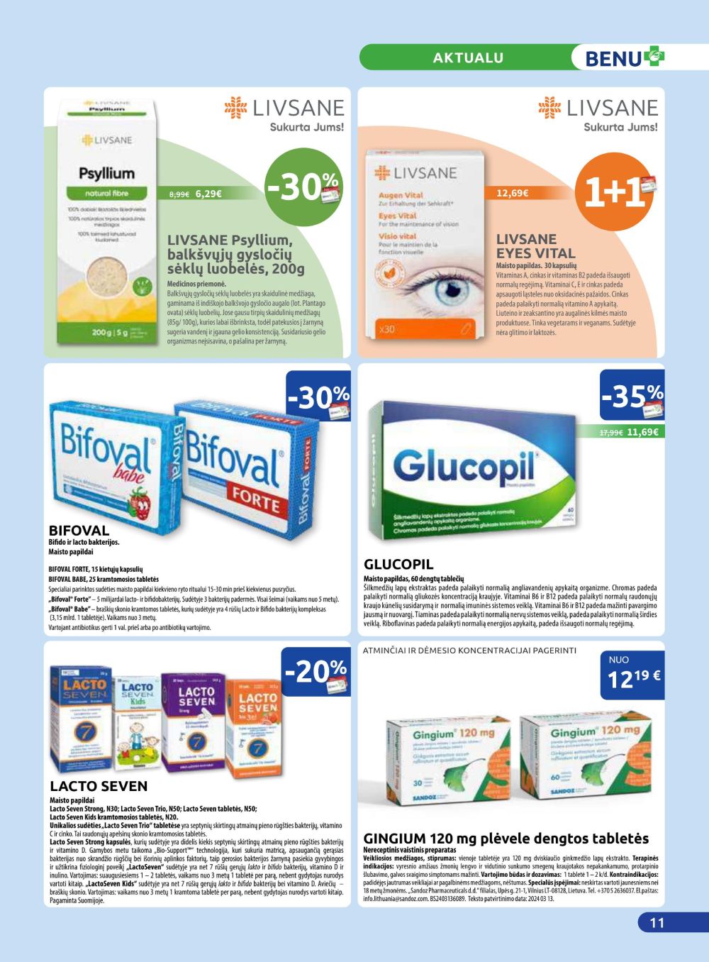 BENU VAISTINĖ (2025 10 01 - 2025 10 31) | 11