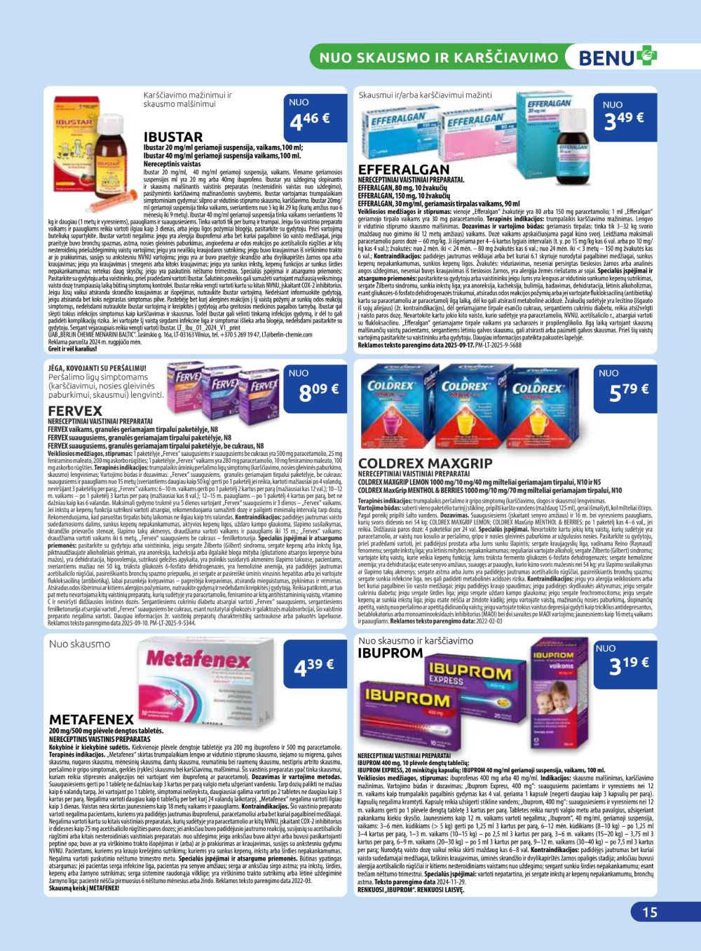 BENU VAISTINĖ (2025 10 01 - 2025 10 31) | 15