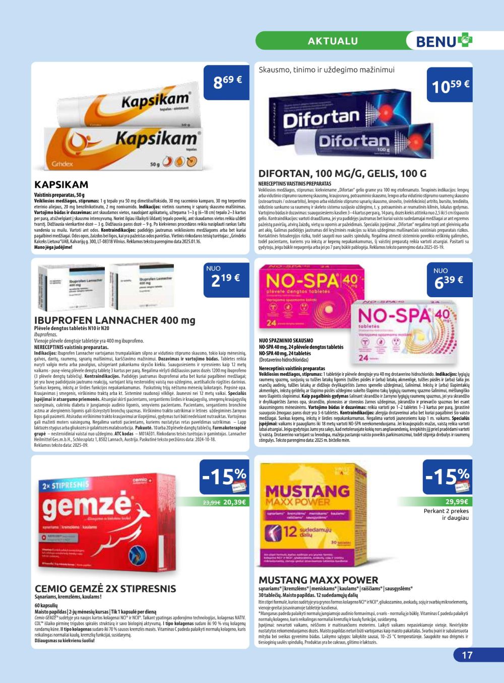 BENU VAISTINĖ (2025 10 01 - 2025 10 31) | 17