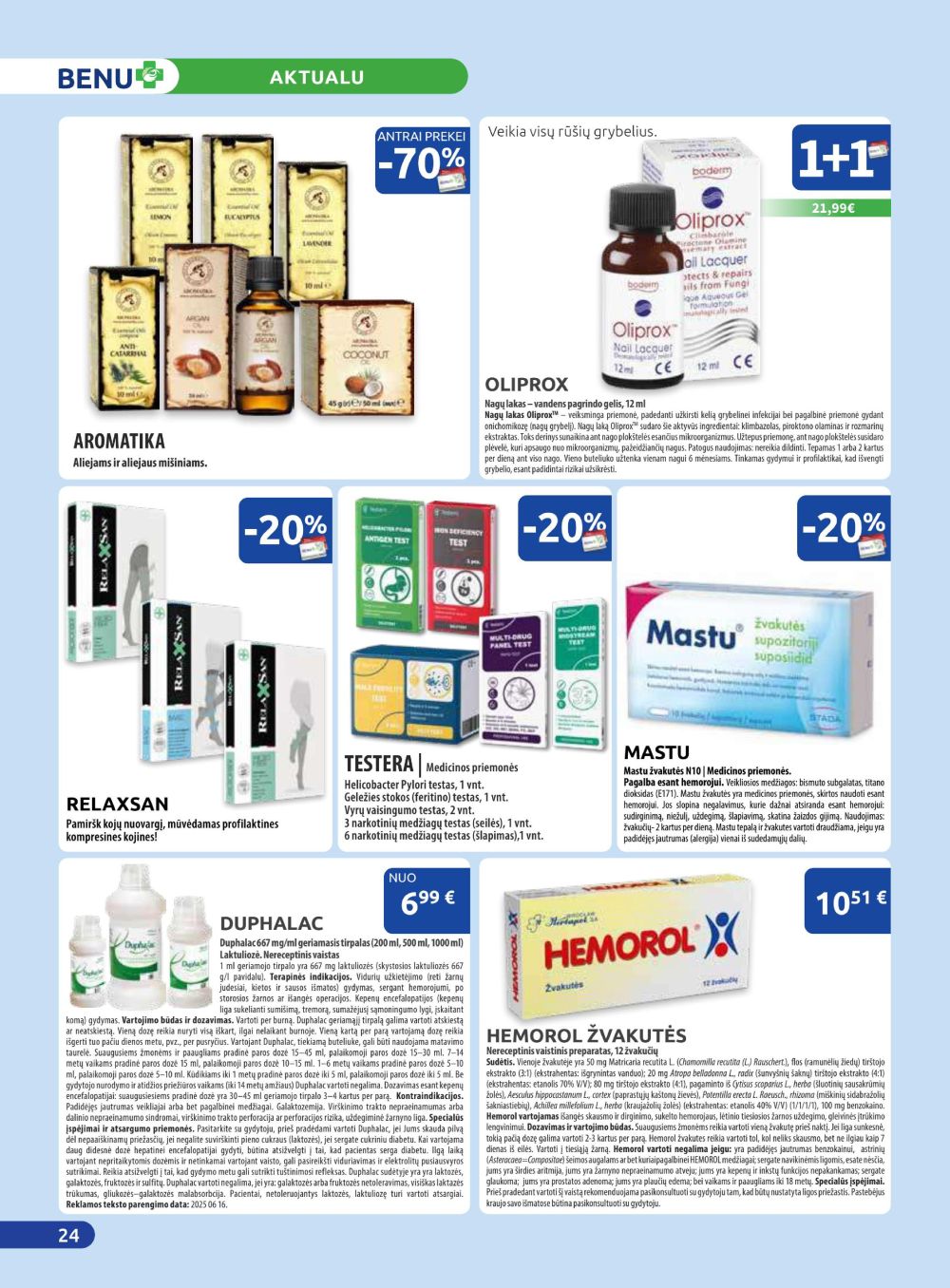 BENU VAISTINĖ (2025 10 01 - 2025 10 31) | 24