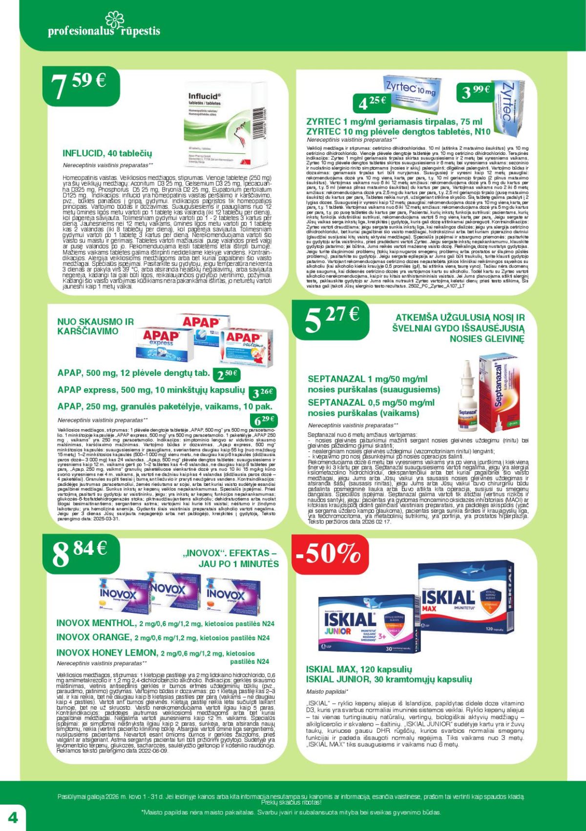 RAMUNĖLĖS VAISTINĖ (2026 03 01 - 2026 03 31) | 4