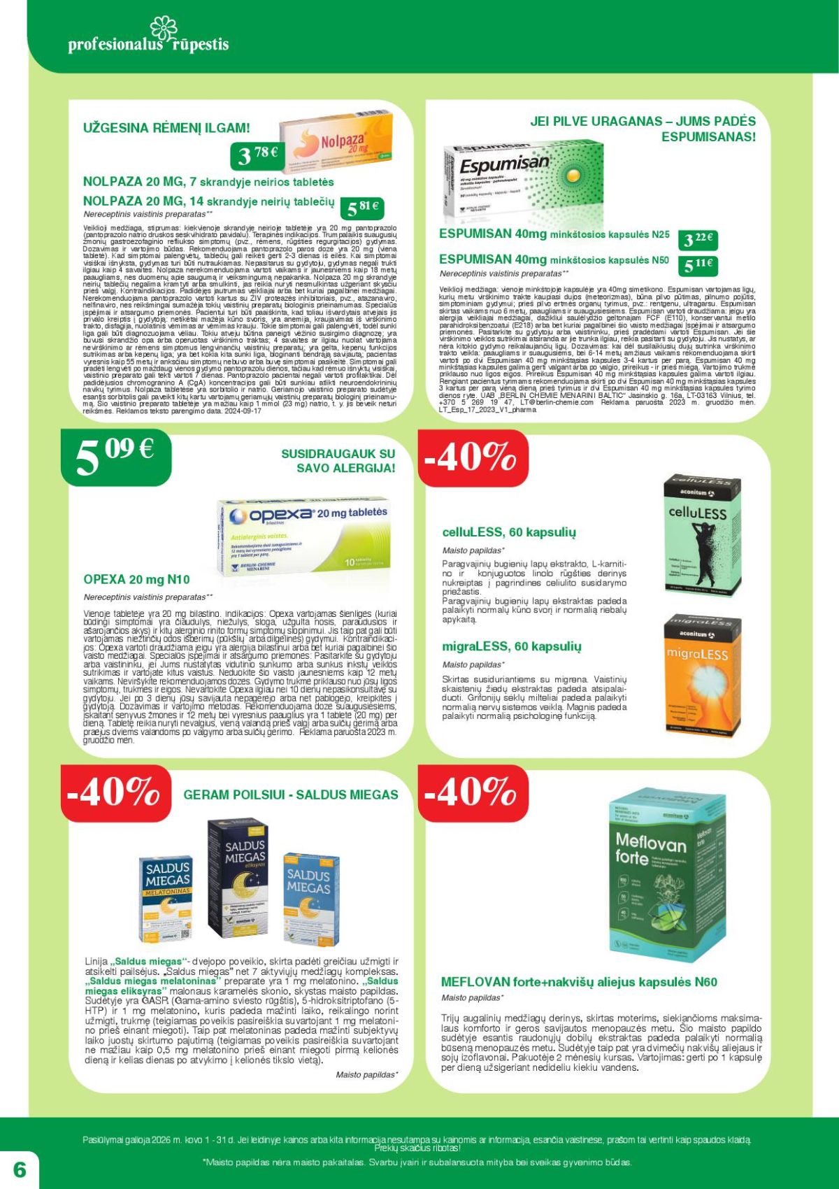 RAMUNĖLĖS VAISTINĖ (2026 03 01 - 2026 03 31) | 6