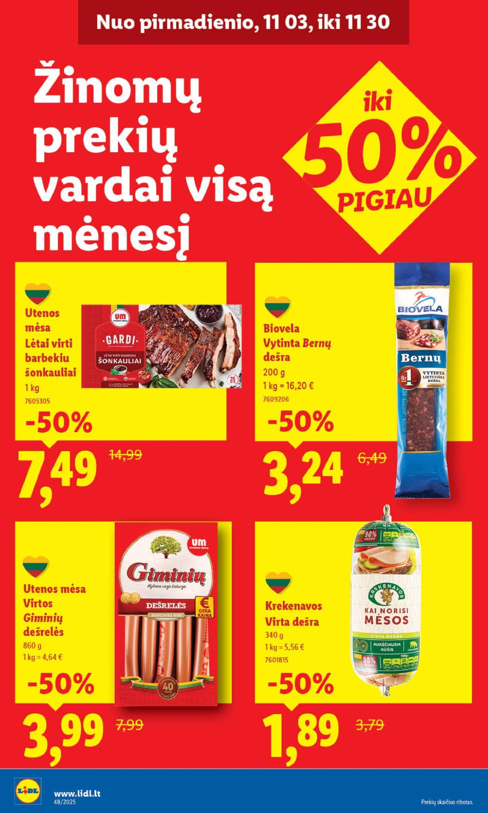 LIDL - Maisto prekių pasiūlymai (2025 11 27 - 2025 11 30) | 30