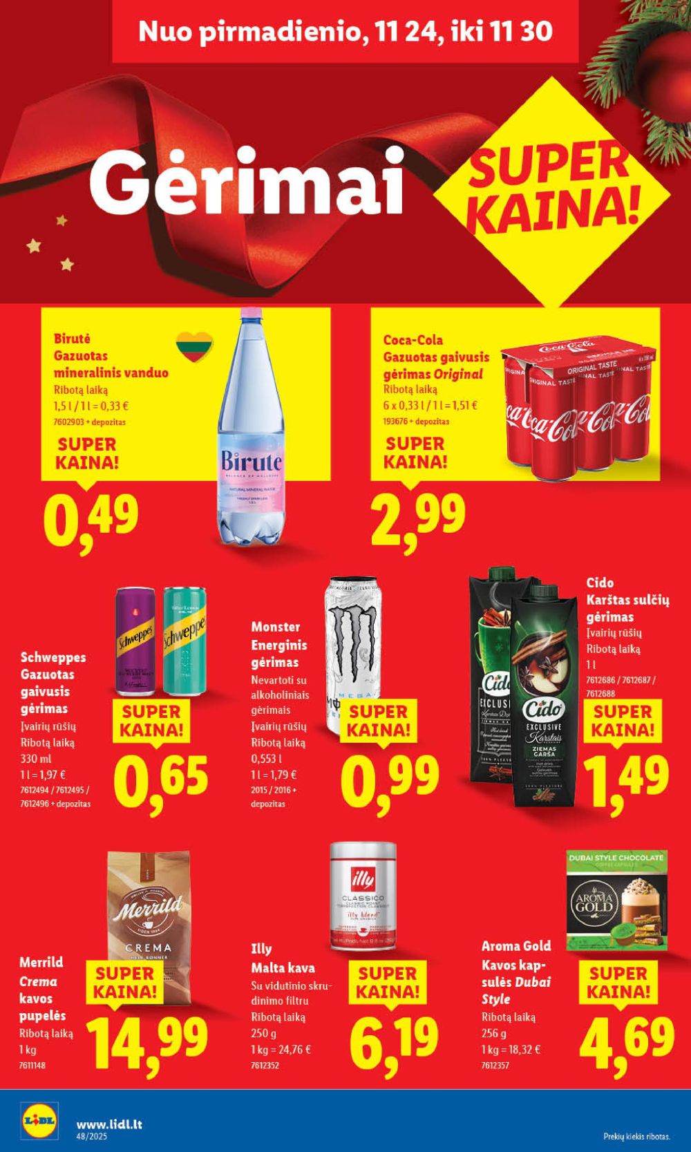 LIDL - Maisto prekių pasiūlymai (2025 11 27 - 2025 11 30) | 38