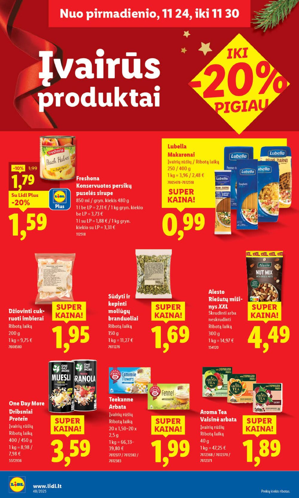 LIDL - Maisto prekių pasiūlymai (2025 11 27 - 2025 11 30) | 42