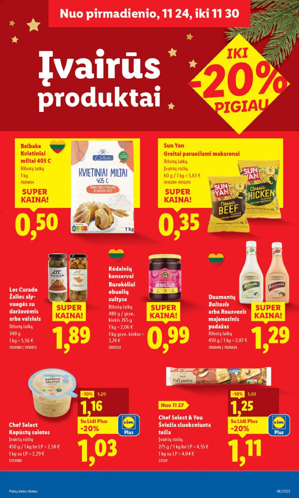 LIDL - Maisto prekių pasiūlymai (2025 11 27 - 2025 11 30) | 43