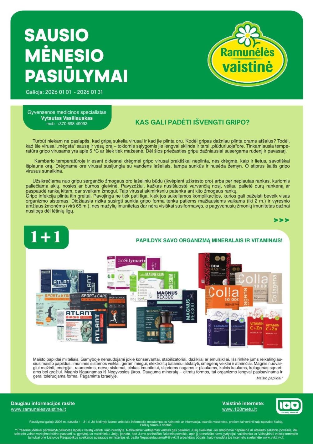 RAMUNĖLĖS VAISTINĖ (2026 01 01 - 2026 01 31) | 1