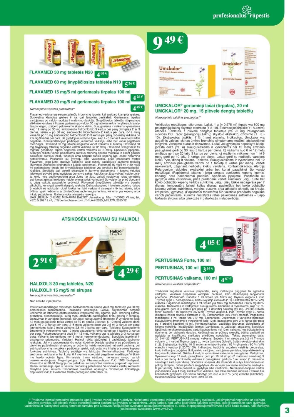 RAMUNĖLĖS VAISTINĖ (2026 01 01 - 2026 01 31) | 3