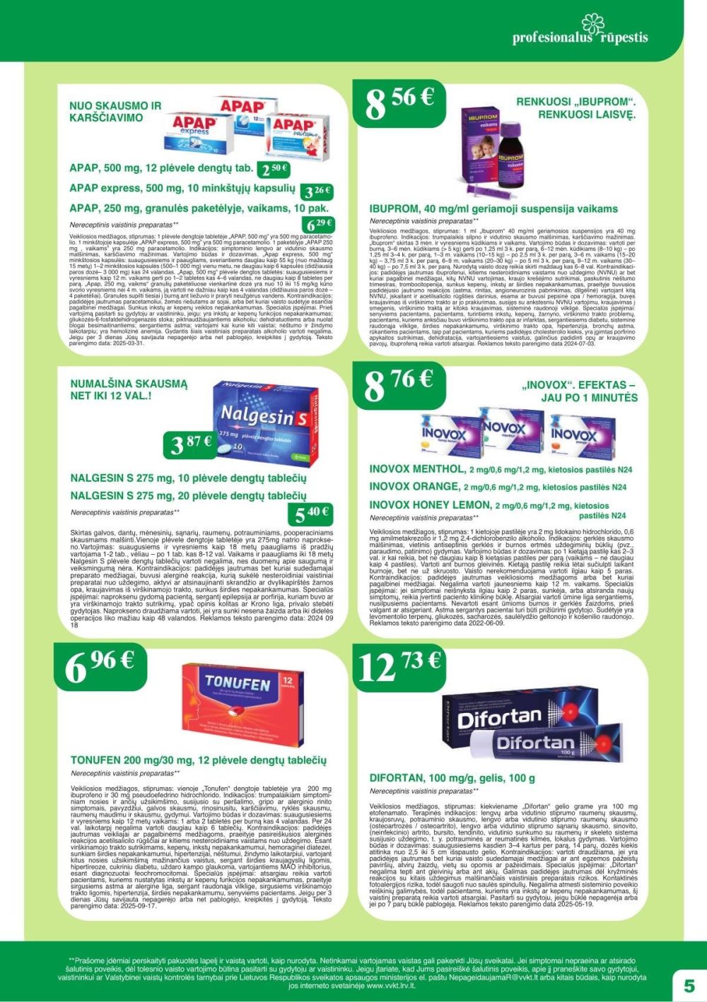 RAMUNĖLĖS VAISTINĖ (2026 01 01 - 2026 01 31) | 5