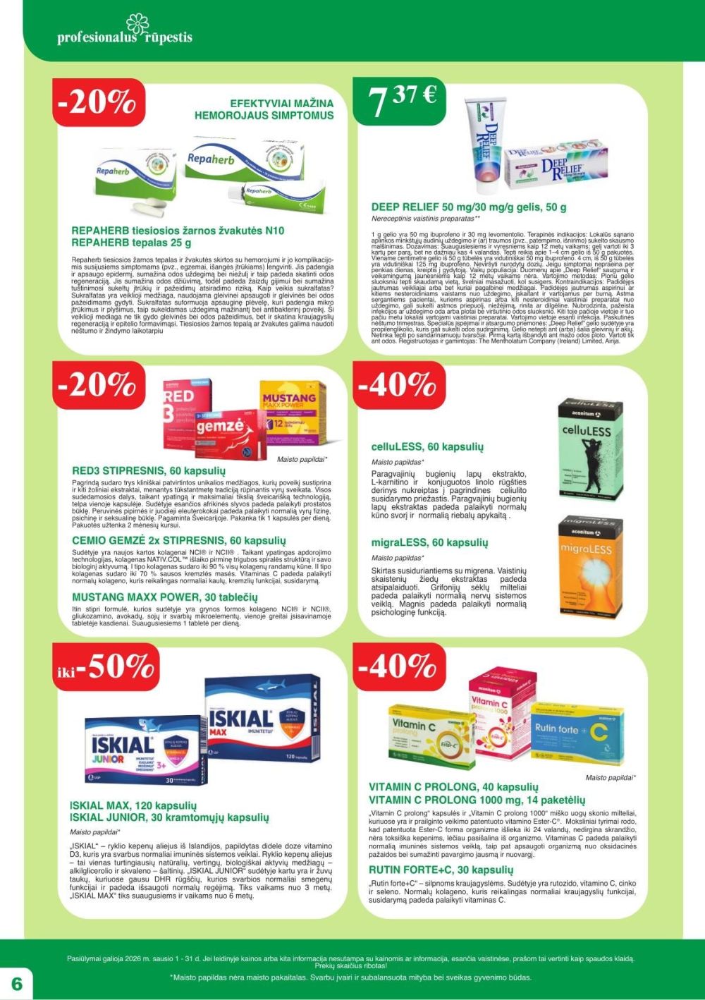 RAMUNĖLĖS VAISTINĖ (2026 01 01 - 2026 01 31) | 6