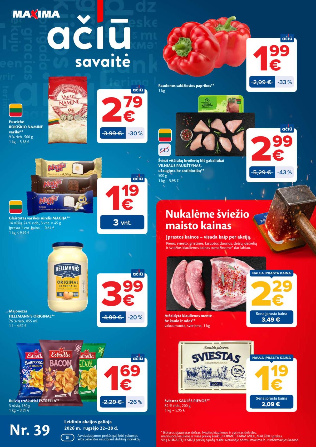 MAXIMA - Kaininis leidinys Nr.39 (2026 09 22 - 2026 09 28) | 1