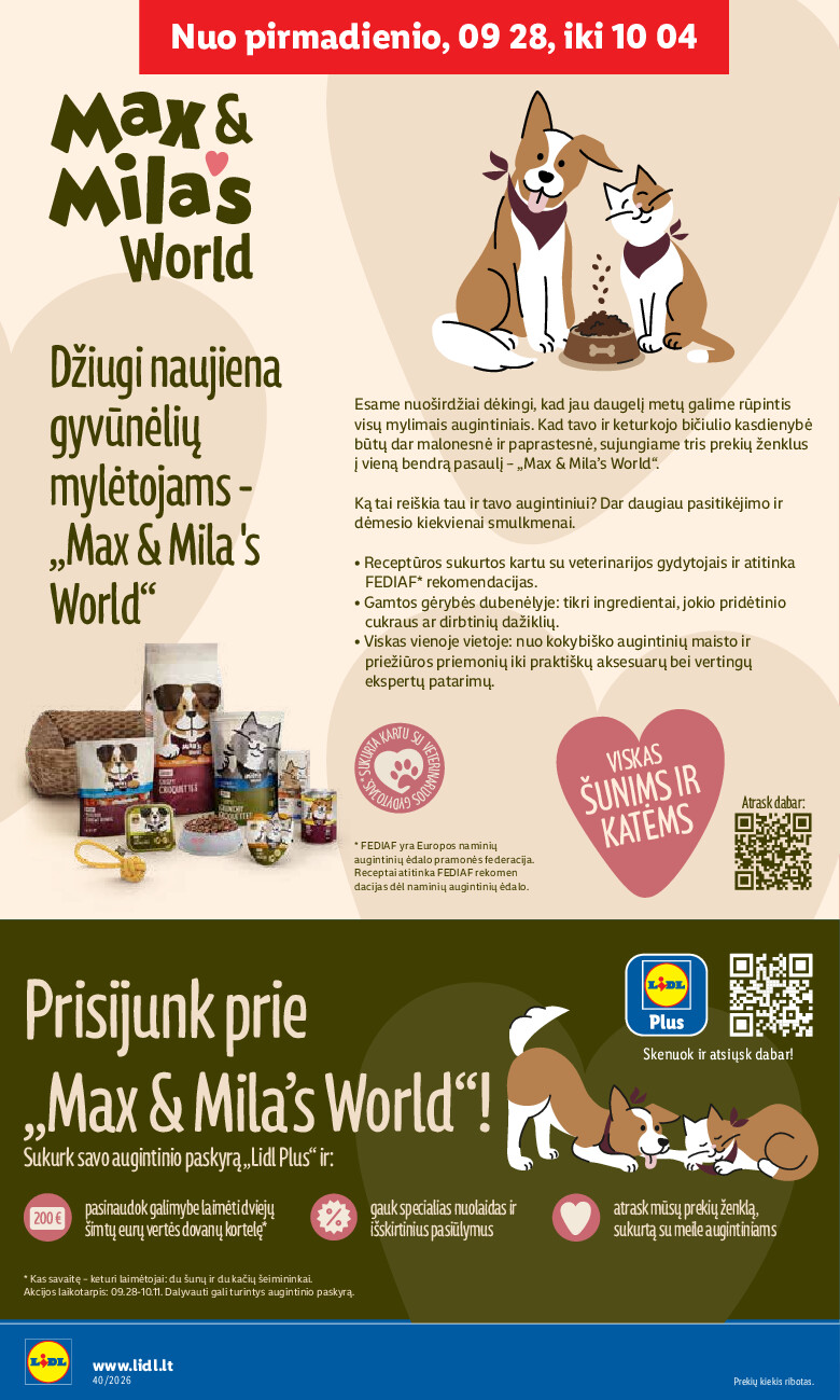 MAISTO PREKIŲ PASIŪLYMAI (2026-09-28 - 2026-10-04) | 16