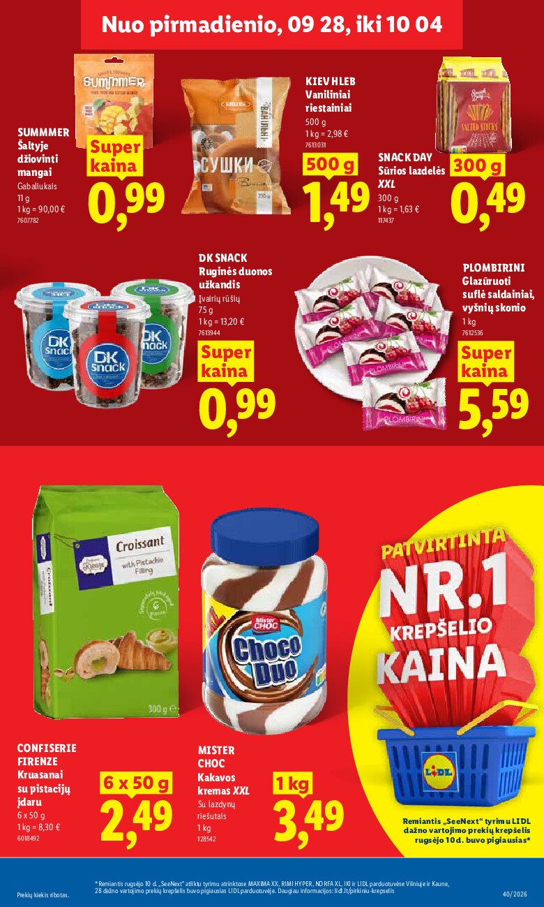 MAISTO PREKIŲ PASIŪLYMAI (2026-09-28 - 2026-10-04) | 19