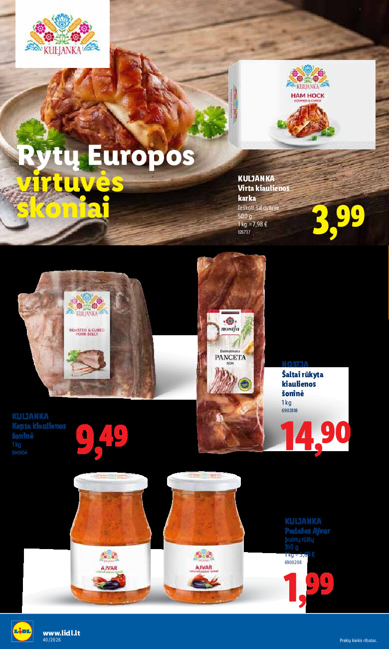 MAISTO PREKIŲ PASIŪLYMAI (2026-09-28 - 2026-10-04) | 22