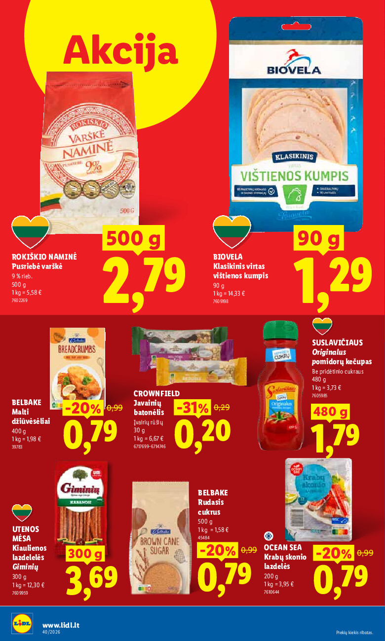MAISTO PREKIŲ PASIŪLYMAI (2026-09-28 - 2026-10-04) | 40
