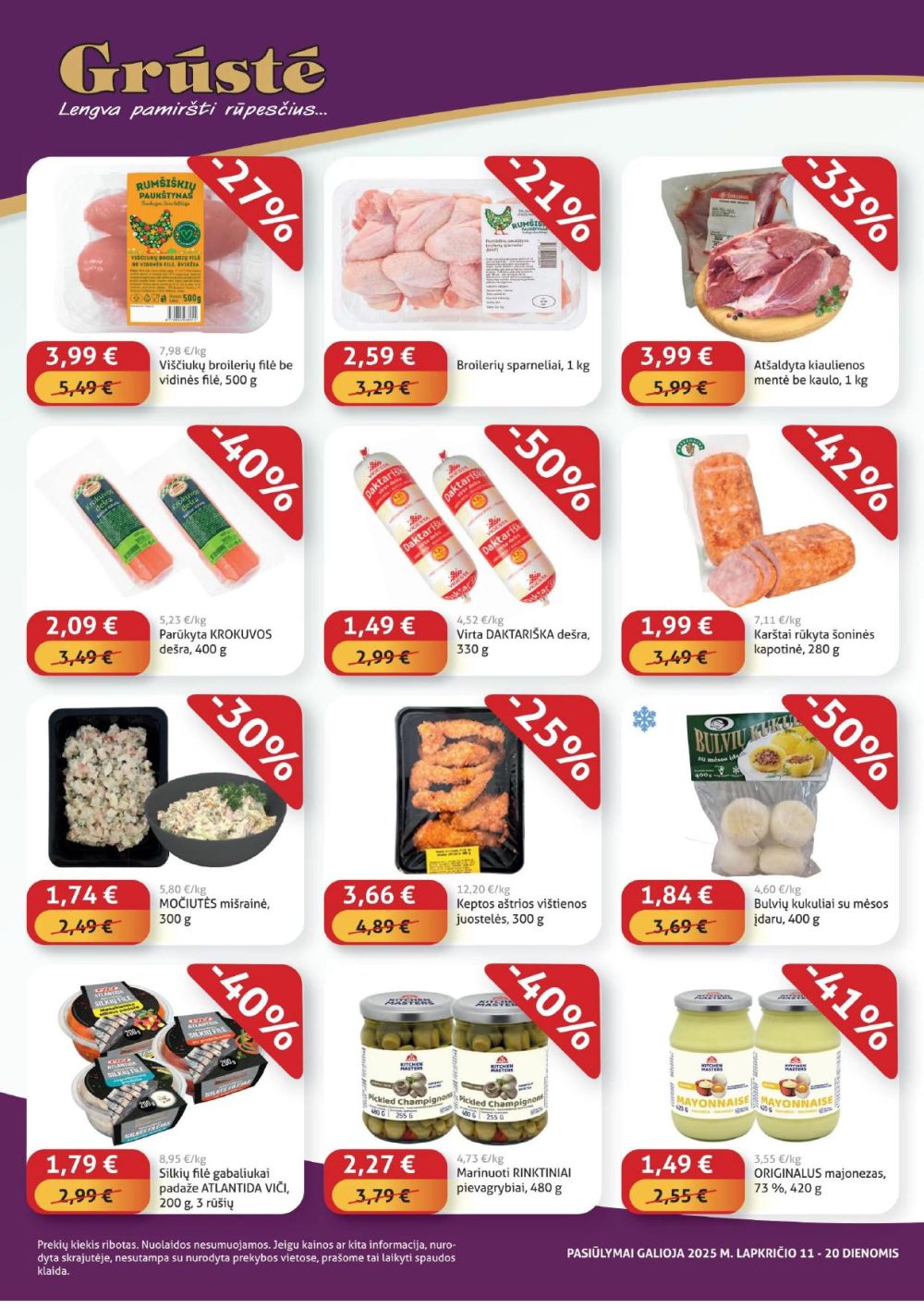 GRŪSTĖ - Ko gero pigiau nerasi (2025 11 11 - 2025 11 20) | 2