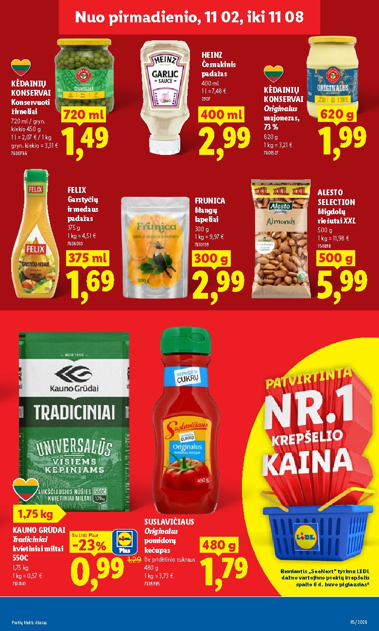 MAISTO PREKIŲ PASIŪLYMAI (2026-11-02 - 2026-11-08) | 13