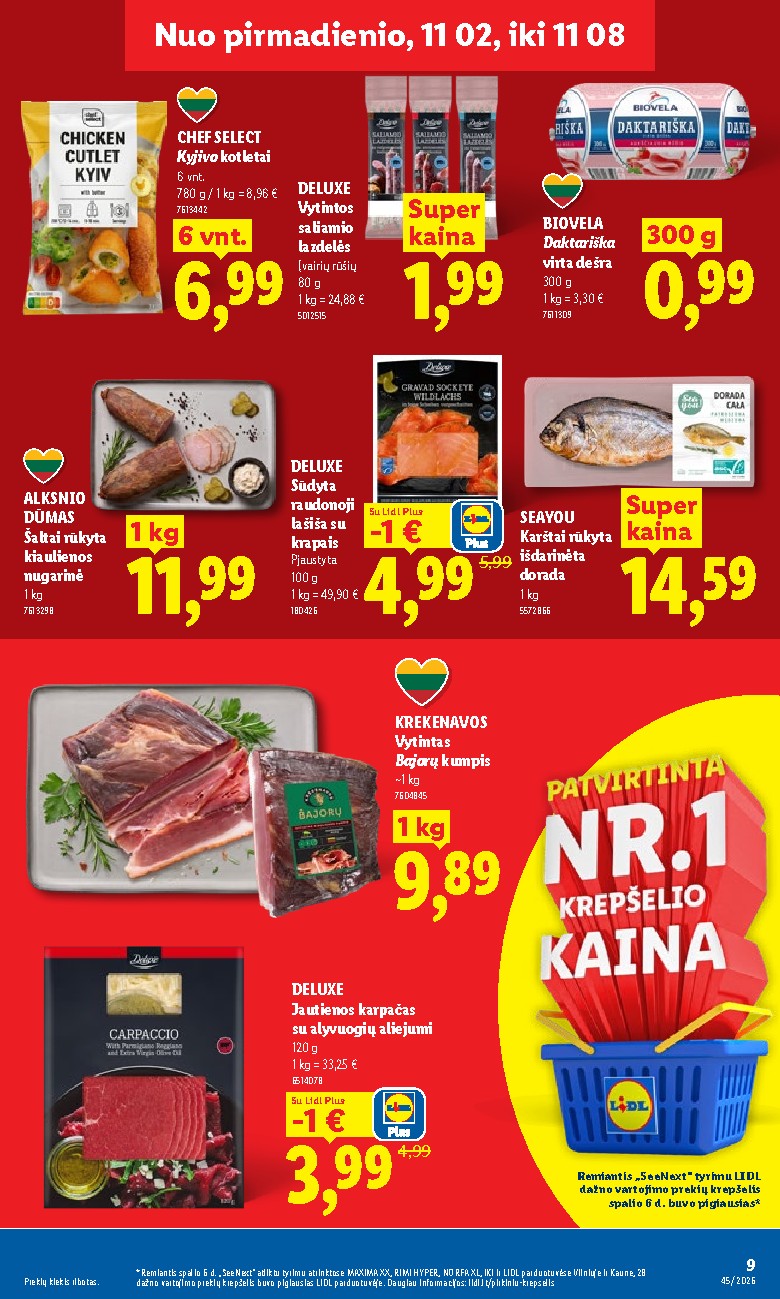 MAISTO PREKIŲ PASIŪLYMAI (2026-11-02 - 2026-11-08) | 9