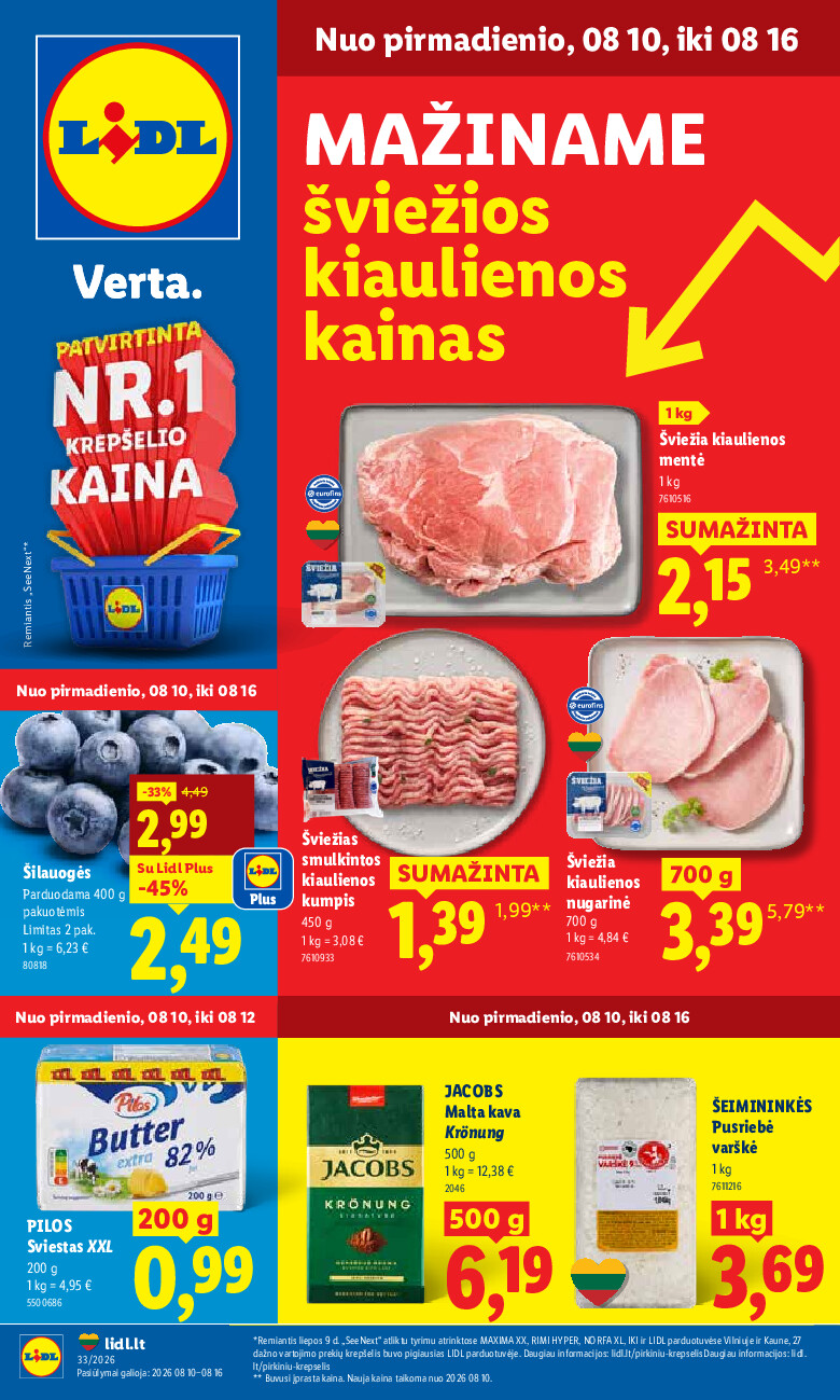 MAISTO PREKIŲ PASIŪLYMAI (2026-08-10 - 2026-08-16) | 1