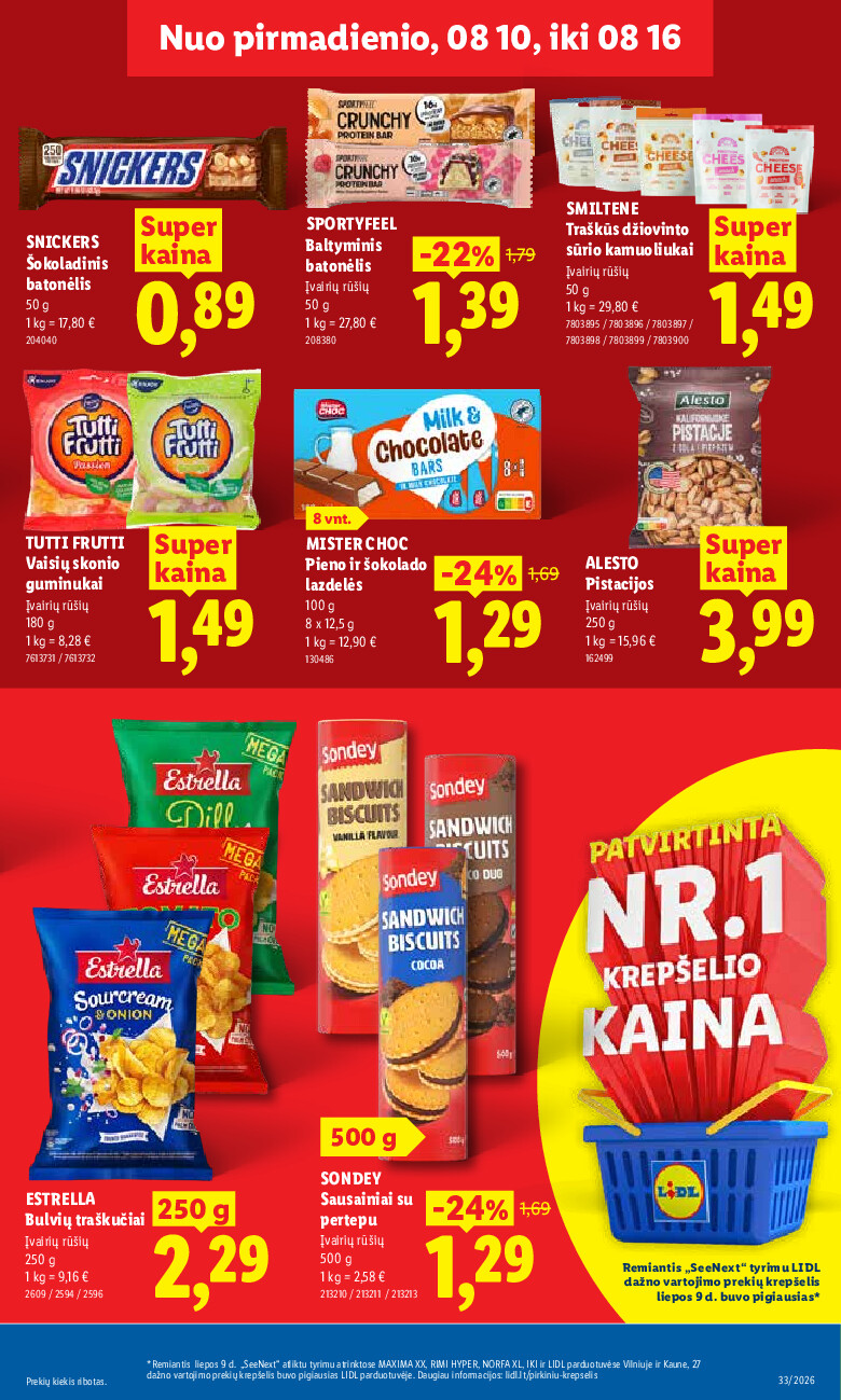 MAISTO PREKIŲ PASIŪLYMAI (2026-08-10 - 2026-08-16) | 15