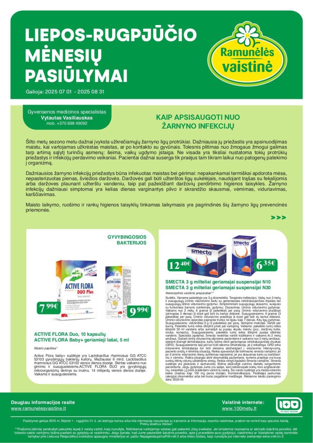 RAMUNĖLĖS VAISTINĖ (2025 07 01 - 2025 08 31) | 1