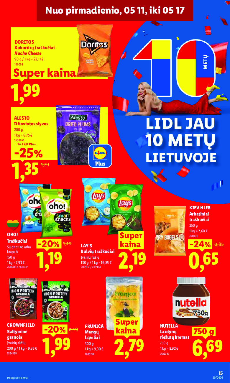 MAISTO PREKIŲ PASIŪLYMAI (2026-05-11 - 2026-05-17) | 15