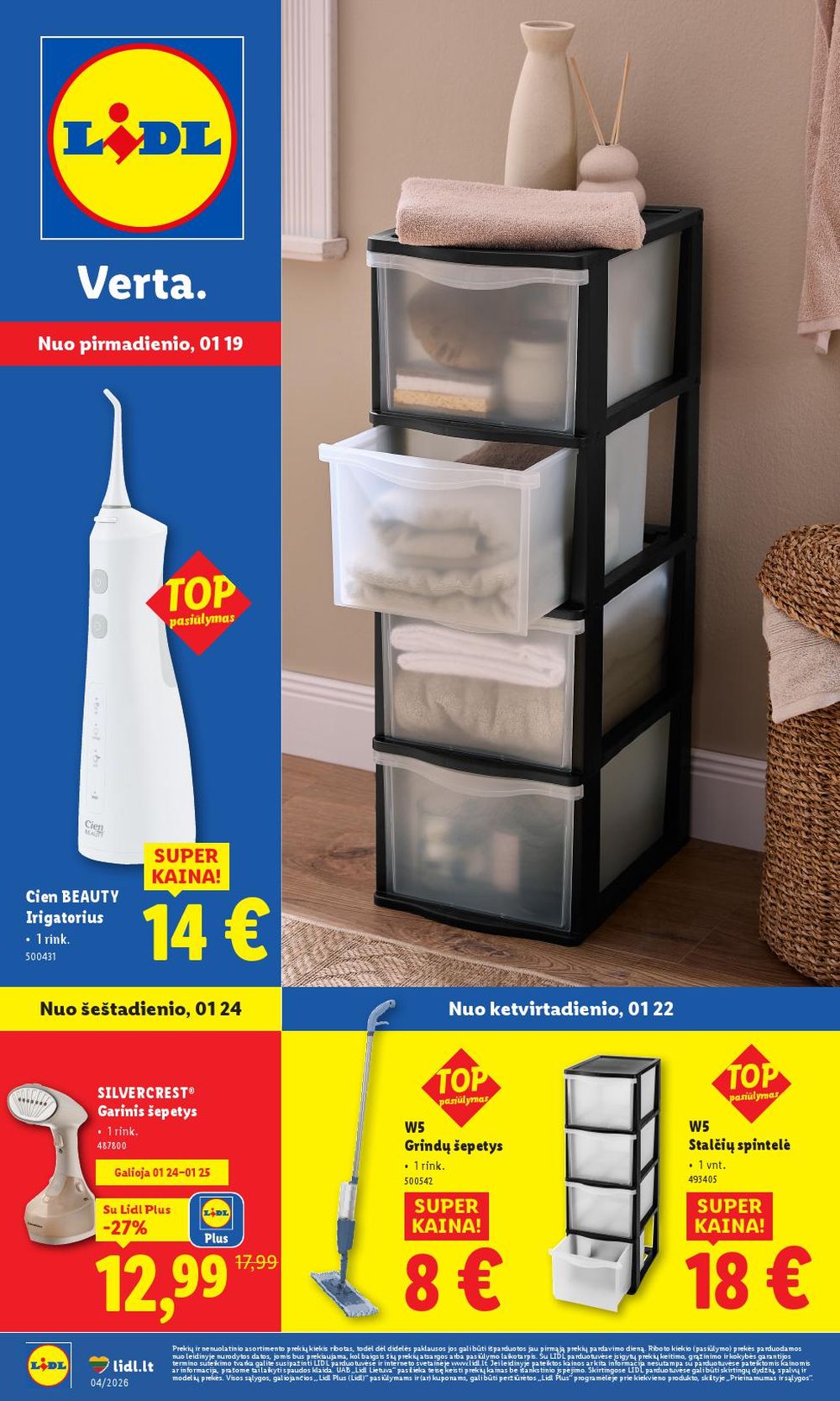 LIDL - Ne maisto prekių pasiūlymai (2026 01 19 - 2026 01 25) | 1