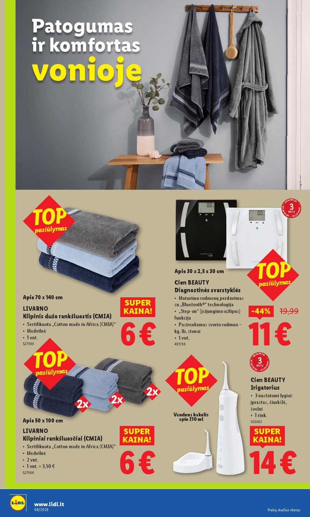 LIDL - Ne maisto prekių pasiūlymai (2026 01 19 - 2026 01 25) | 2