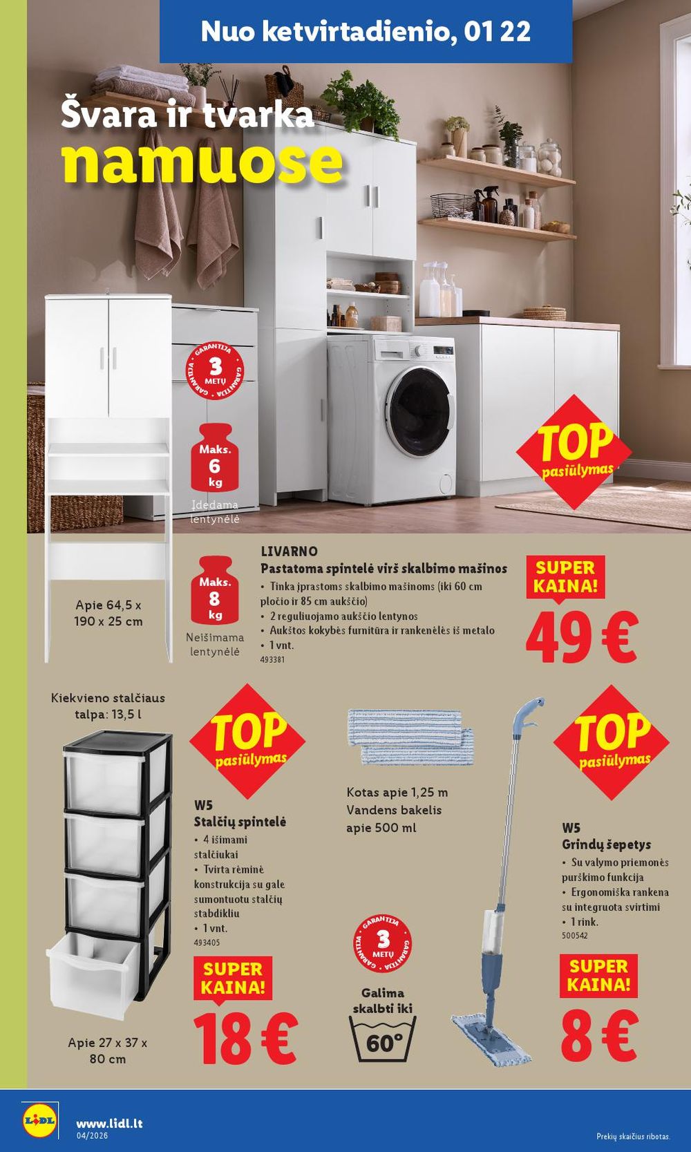 LIDL - Ne maisto prekių pasiūlymai (2026 01 19 - 2026 01 25) | 12