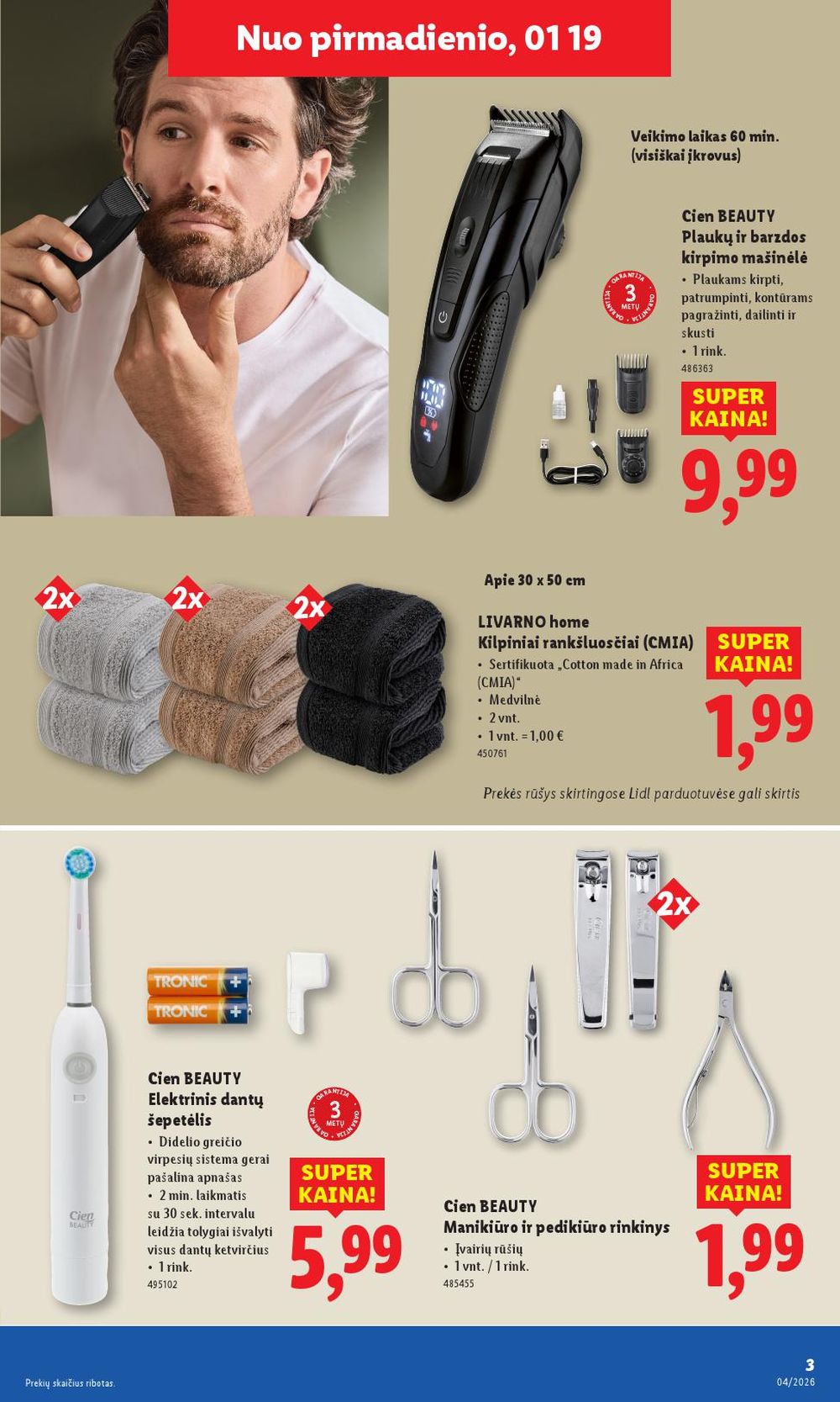 LIDL - Ne maisto prekių pasiūlymai (2026 01 19 - 2026 01 25) | 3