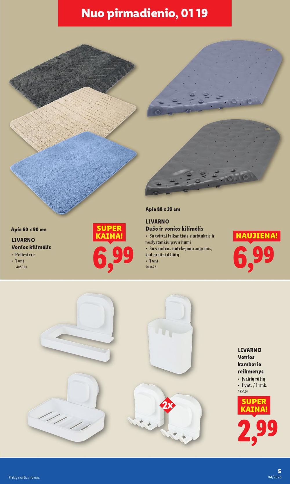 LIDL - Ne maisto prekių pasiūlymai (2026 01 19 - 2026 01 25) | 5