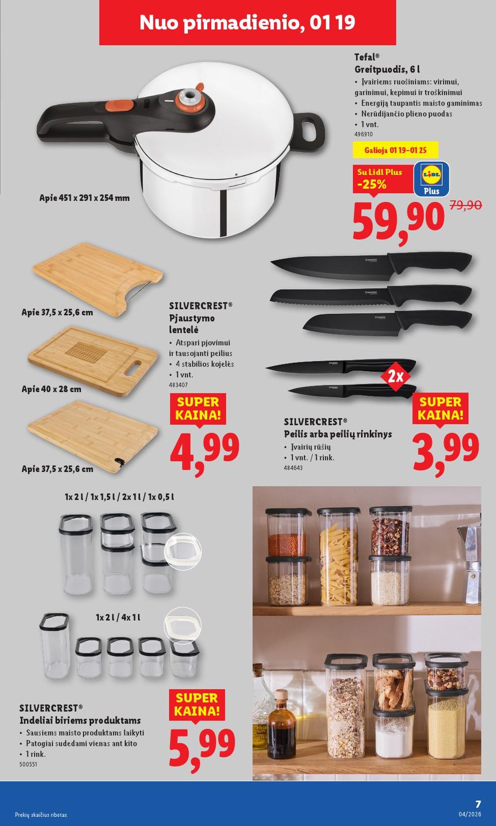 LIDL - Ne maisto prekių pasiūlymai (2026 01 19 - 2026 01 25) | 7