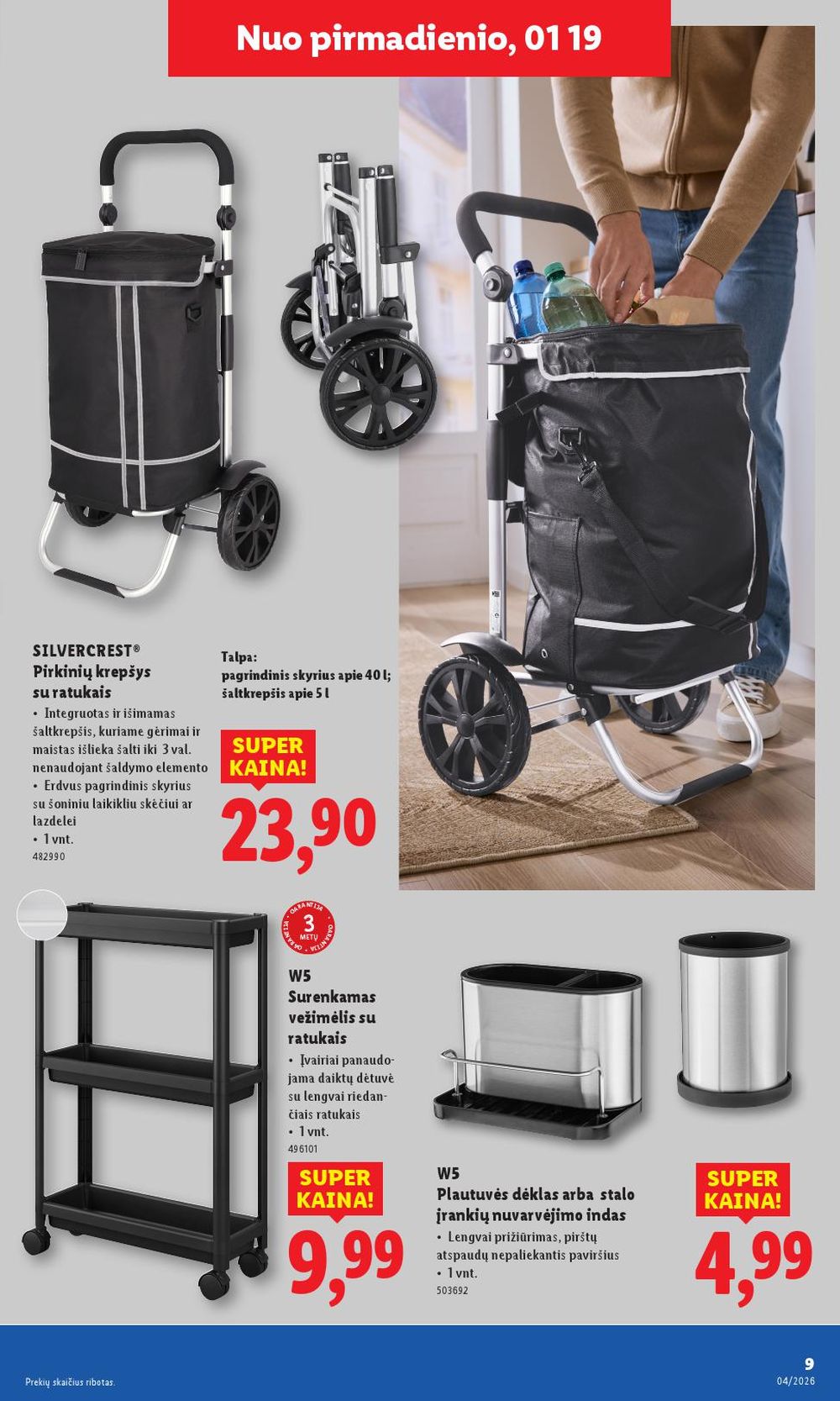 LIDL - Ne maisto prekių pasiūlymai (2026 01 19 - 2026 01 25) | 9