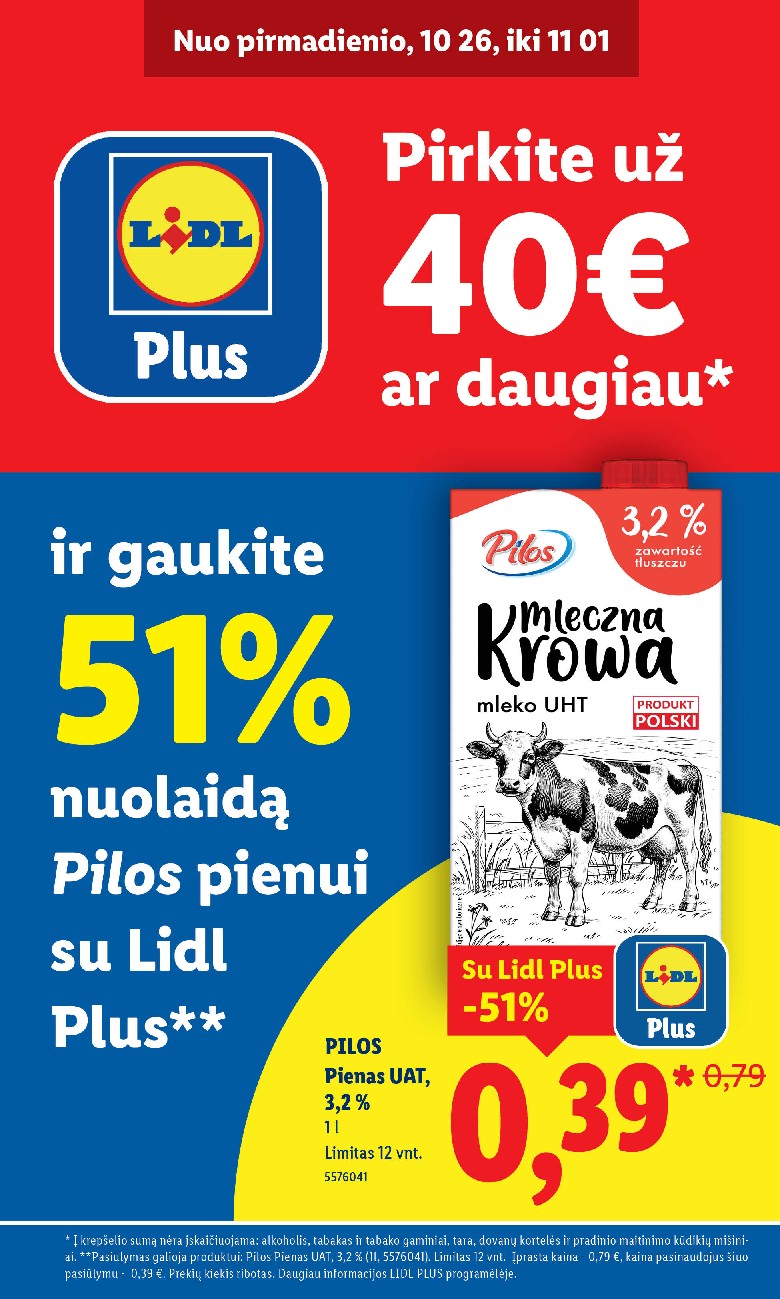 MAISTO PREKIŲ PASIŪLYMAI (2026-10-26 - 2026-11-01) | 2