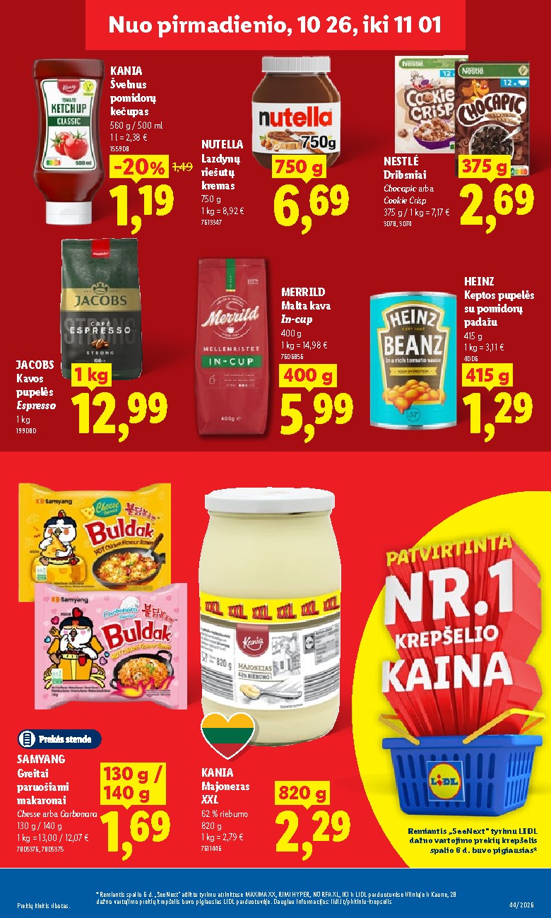 MAISTO PREKIŲ PASIŪLYMAI (2026-10-26 - 2026-11-01) | 17